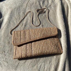 SALE 🌻 Vintage 80s Straw Crossbody Purse